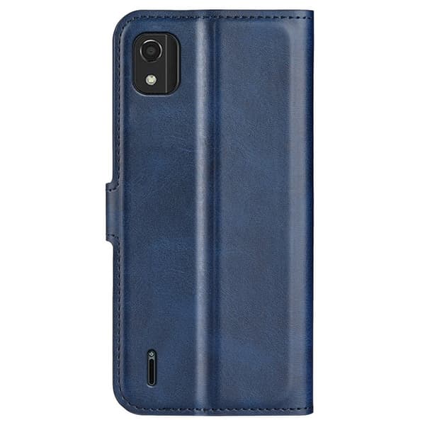 Hållbart konstläder Nokia C2 2nd Edition fodral med plånbok - Blå Blå