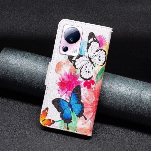 Wonderland Xiaomi 13 Lite / Civi 2 Läppäkotelo - Two Butterflies Multicolor