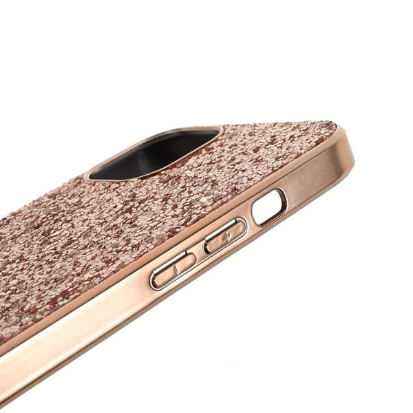Glitter iPhone 13 Etui - Rose Gull Pink