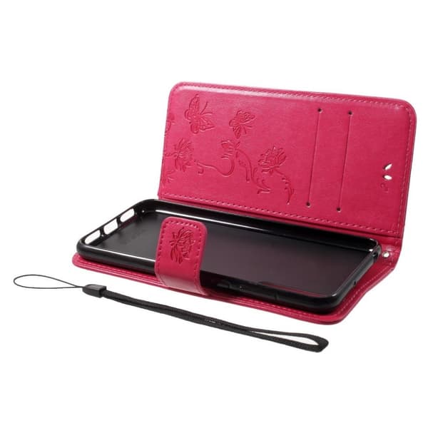 Huawei P20 Pro Etui laget av kunstlær og silikon - Rosa Pink