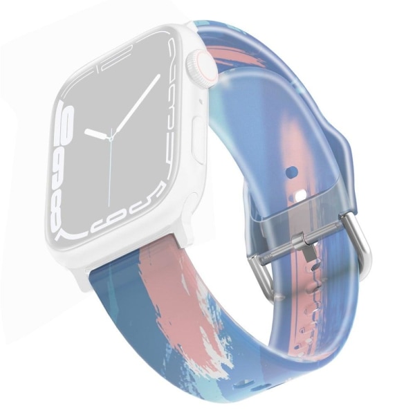 Apple Watch Series 8 (45mm) / Watch Ultra rainbow color silicone Blå