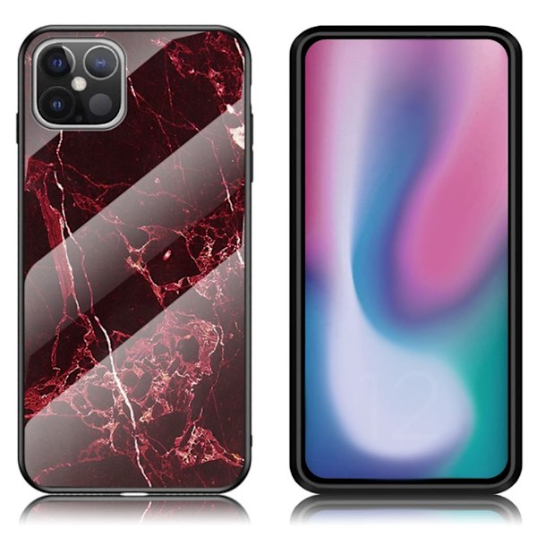 Fantasy Marble iPhone 12 Pro Max deksel - Rød Red
