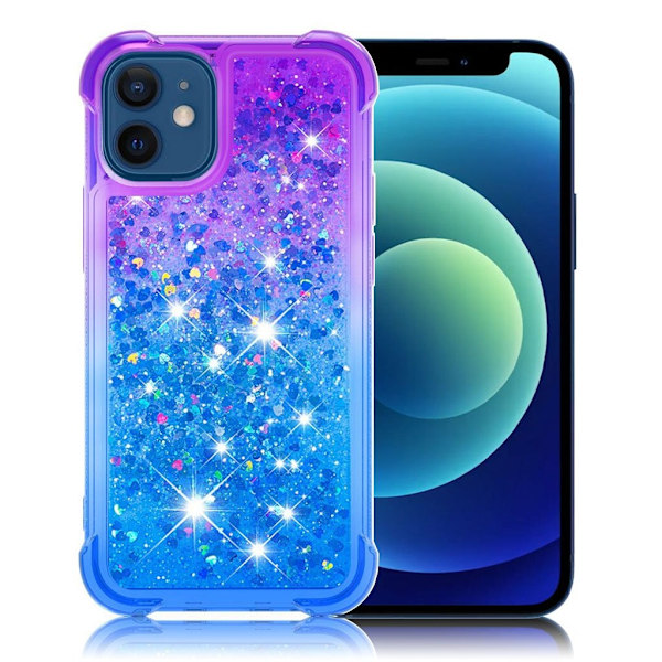 Princess iPhone 12 Mini kotelot - Violetti / Sininen Blue