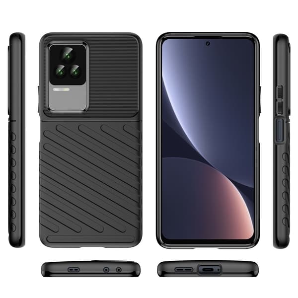 Thunder Xiaomi Redmi K50 / Xiaomi Redmi K50 Pro kotelot - Musta Black