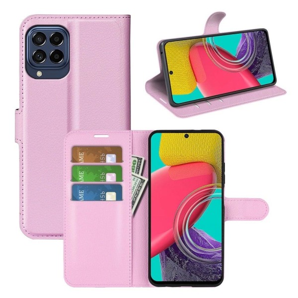 Classic Samsung Galaxy M53 5G flip kuoret - Pinkki Pink