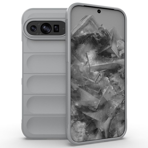 Blødt grebsformet Google Pixel 9 Pro XL cover - Lysegrå Silver grey