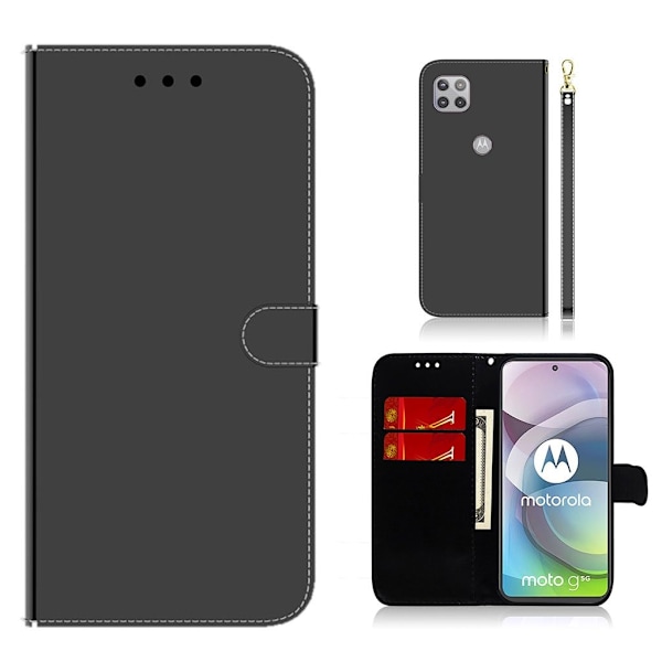 Mirror Motorola Moto G 5G flip etui - sort Black