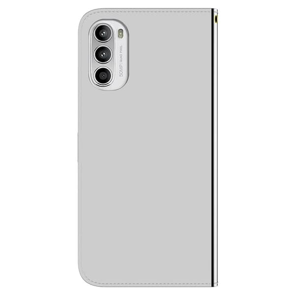 Mirror Motorola Moto G62 5G fodral - Silver/Grå Silvergrå