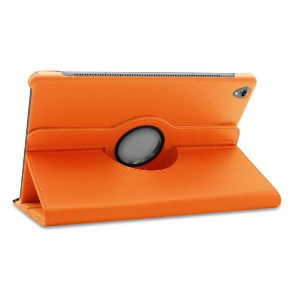 Huawei MediaPad M6 10.8 360 graders litchi korn læder etui - Ora Orange