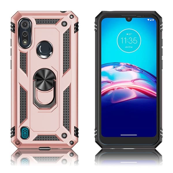 Bofink Combat Motorola Moto E6s (2020) etui - rødguld Pink