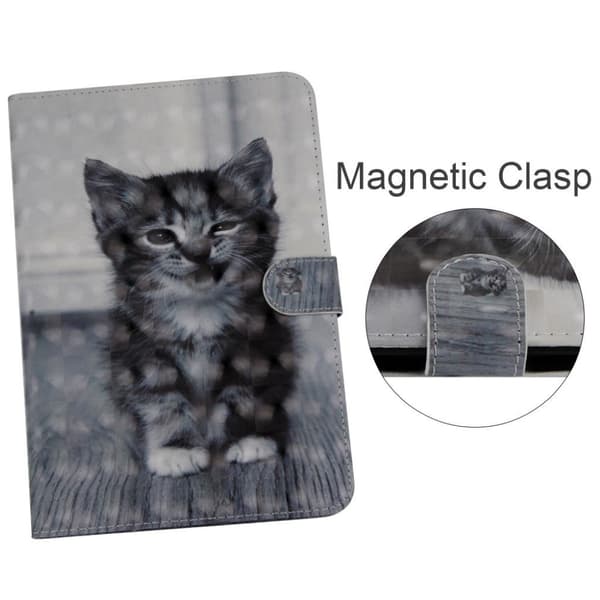 iPad Mini (2019) lys flekk innredning læretui - Cat Multicolor