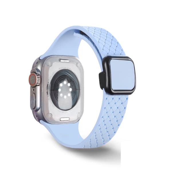 Apple Watch Series 49mm - 45mm - 44mm - 42mm Silikone håndledsrem - Tågeblå Blue