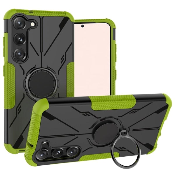 Kickstand-skydd med magnetisk platta för Samsung Galaxy S23 - Grön Grön