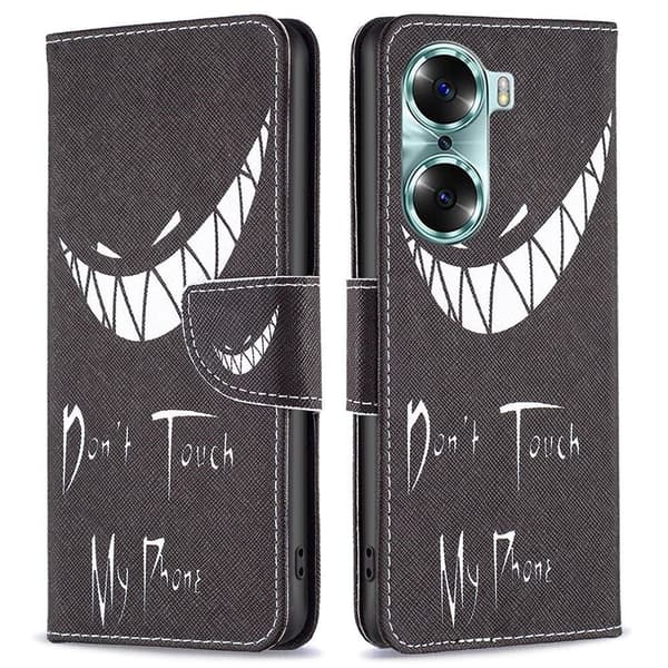 Wonderland Honor 60 flip-etui - Ikke Rør Telefonen Min Black