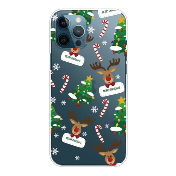 Joulu iPhone 14 Pro tapauksessa - Sokeriruoko Peurat Multicolor