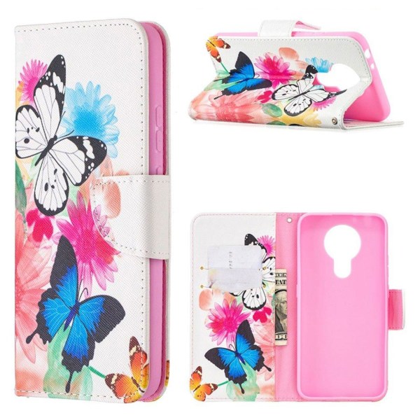 Wonderland Nokia 3.4 flip case - Beautiful Butterfly Multicolor