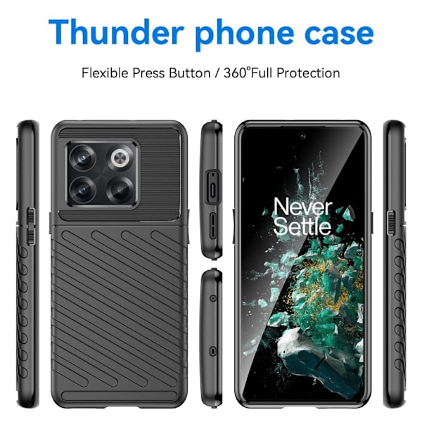 Thunder OnePlus Ace Pro / 10t Suojakotelo - Musta Black