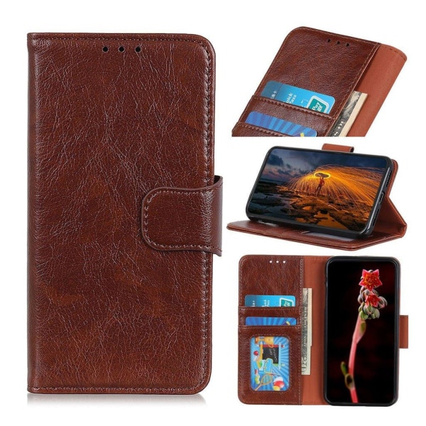 Nokia 1 Plus nappa split leather case - Brown Brun