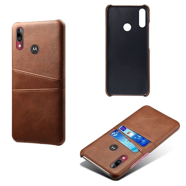 Dual Card Motorola Moto E6 Plus etui - Brun Brown