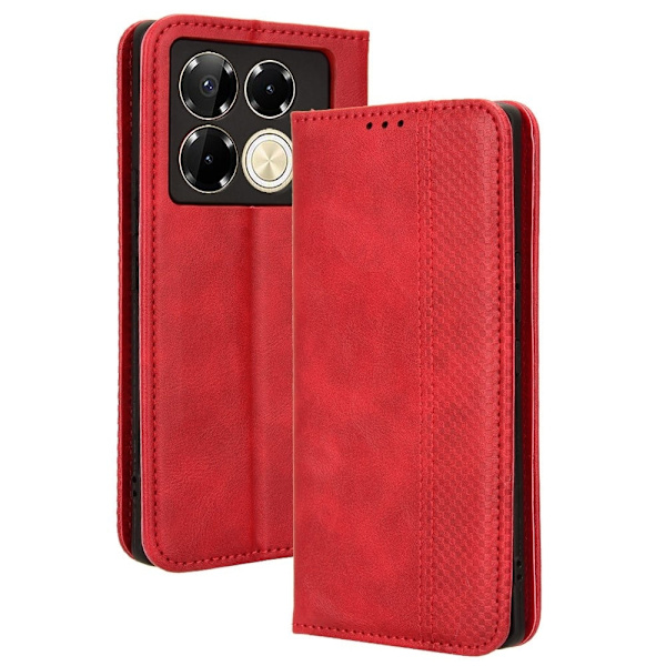 Bofink Vintage Infinix Note 40 Pro nahkakotelo - Punainen Red