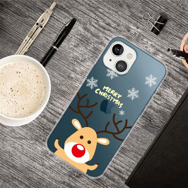Julfodral till iPhone 13 Mini - Hjort Och Snöflinga multifärg