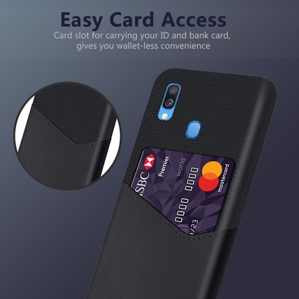 Bofink Samsung Galaxy A40 Card Kuoret - Musta Black