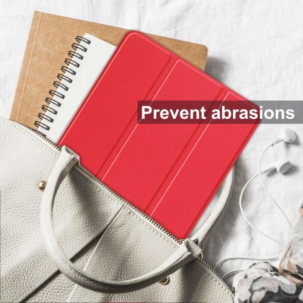 Tri-fold læderstativ-etui til Lenovo Tab P11 Pro (2. generation) Red