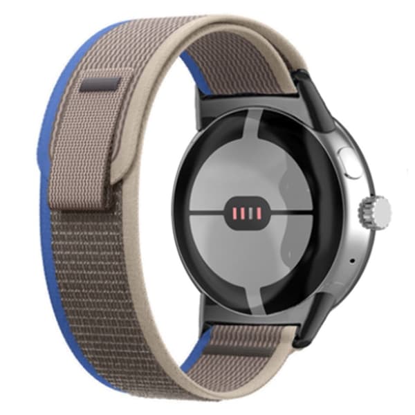 Google Pixel Watch / Watch 2 Nylon Klockarmband Justerbart handledsarmband med snabbkoppling - Blå Blå
