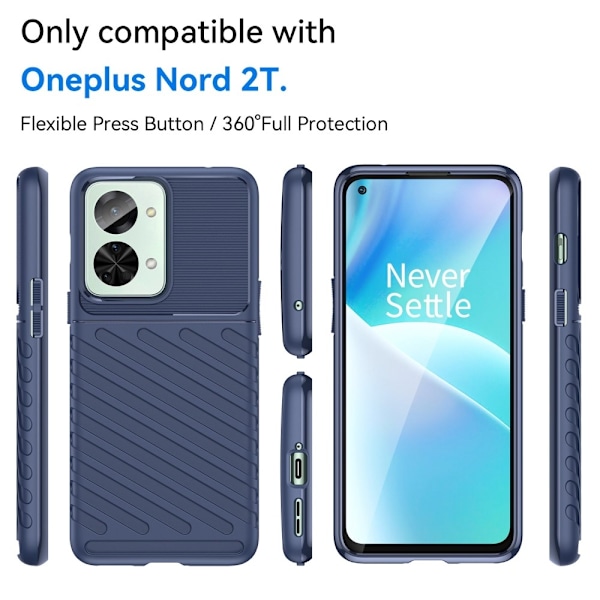 Thunder OnePlus Nord 2T skal - Blå Blå