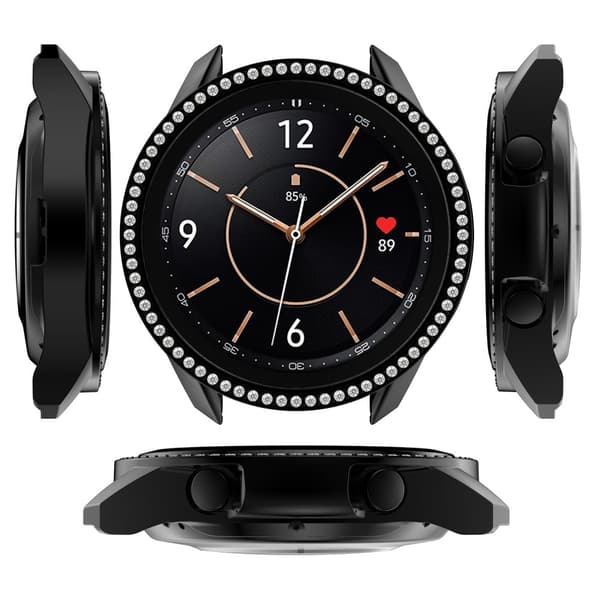 Rhinestone glitter cover til Samsung Galaxy Watch 3 (41mm) - Sort Black