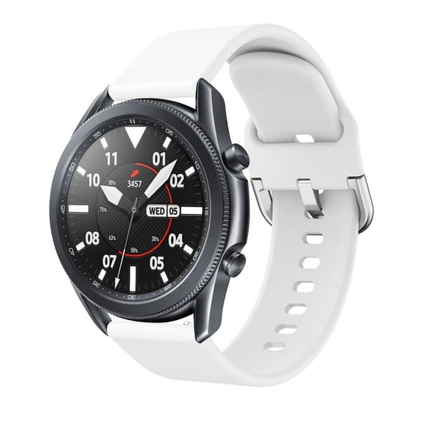 Samsung Galaxy Watch 3 (45 mm) enkelt silikonarmbånd - Hvit White