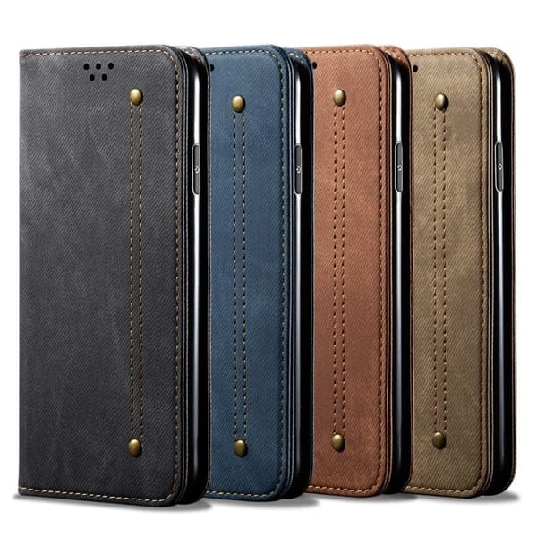 Jeans Samsung Galaxy M31s flip case - Musta Black