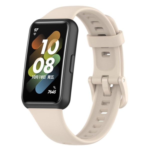 Huawei Band 7 silicone watch strap - Ivory White Vit