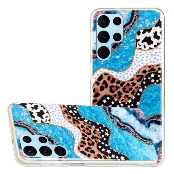 Deco Samsung Galaxy S22 Ultra skal - Blå / Ko Blå
