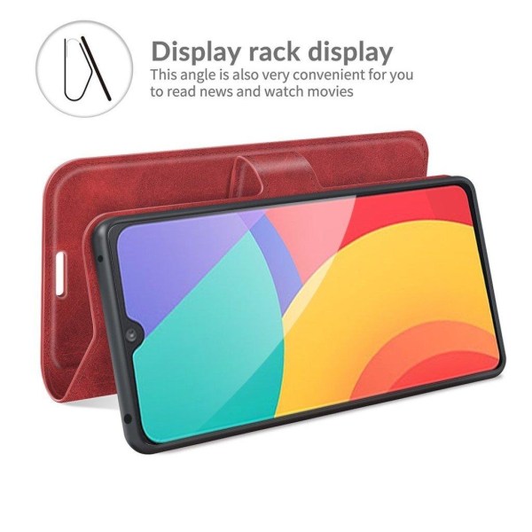 Wallet-style Læder Etui til Alcatel 1l (2021) - Rød Red