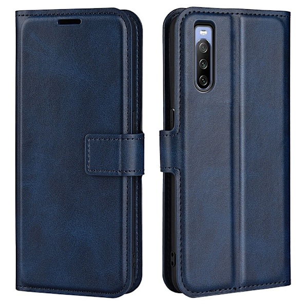 Sony Xperia 10 IV nahkainen lompakokkotelo - Sininen Blue