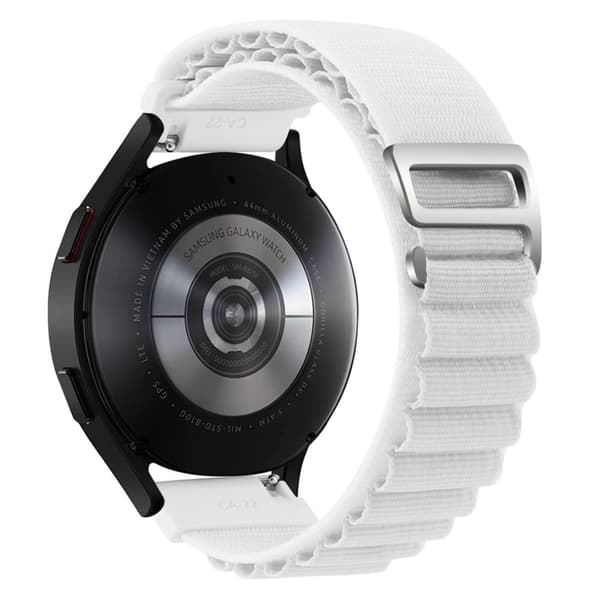 22mm Universal nylon kellohihna - Valkoinen White