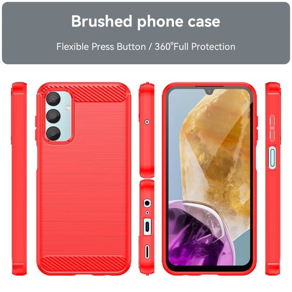 Carbon Flex Samsung Galaxy M15 kotelot - Punainen Red