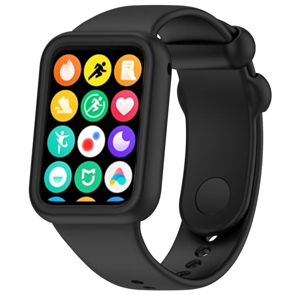 Xiaomi Smart Band 8 Pro urrem i silikone, ridsefast rem med etui - Sort Black