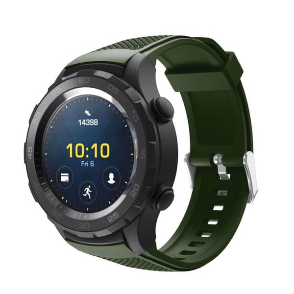 Huawei Watch 2 erstatnings urrem i tekstureret silikone  - Grøn Green