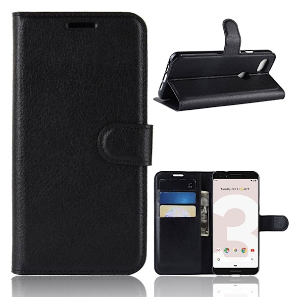 Classic Google Pixel 3a flip etui - Sort Black