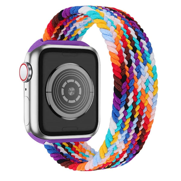 Apple Watch (45 mm) elastisk urrem - Regnbue / Størrelse: M Multicolor