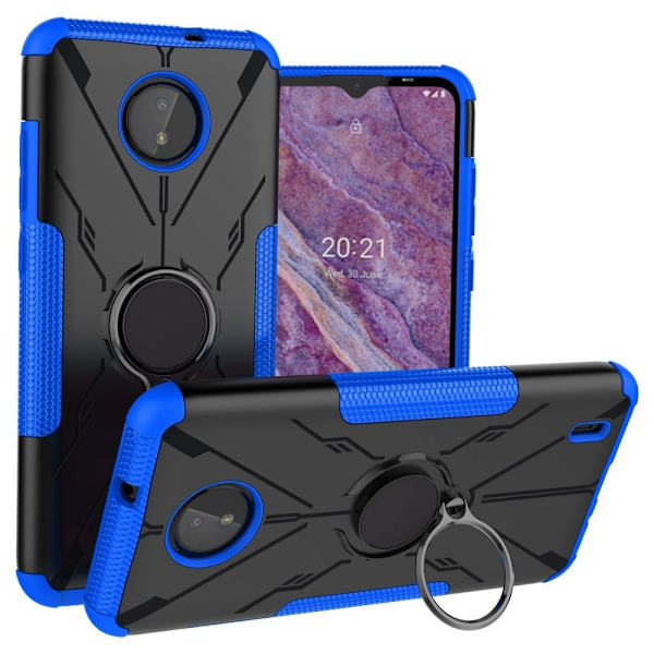 Kickstand-skydd med magnetisk platta för Nokia C10 / C20 - Blå Blå
