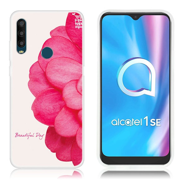 Deco Alcatel 1se (2020) Etui - Rød Blomst Red
