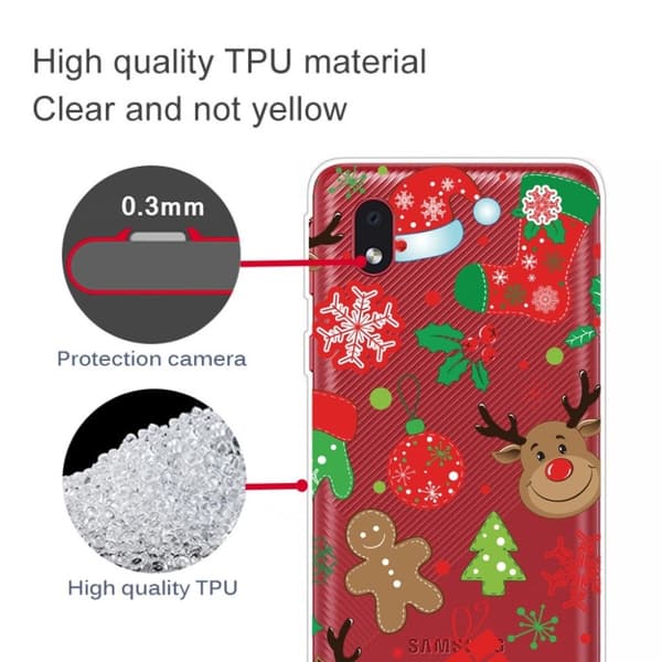 Christmas Samsung Galaxy A01 Core fodral - Moose Stickers Röd