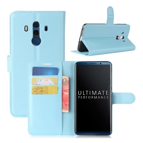 Huawei Mate 10 Pro litsitekstuurinen nahkakotelo - Sininen Blue