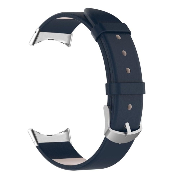 Enkelt klockarmband i läder för Google Pixel Watch - Mörkblå Blå