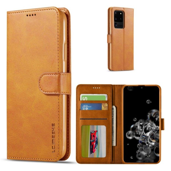 LC.IMEEKE Samsung Galaxy S20 Ultra Flip kotelot - Ruskea Brown