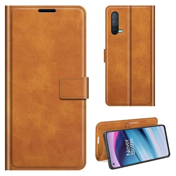 Lompakko Nahkakotelo For OnePlus Nord CE 5G - Oranssi Orange