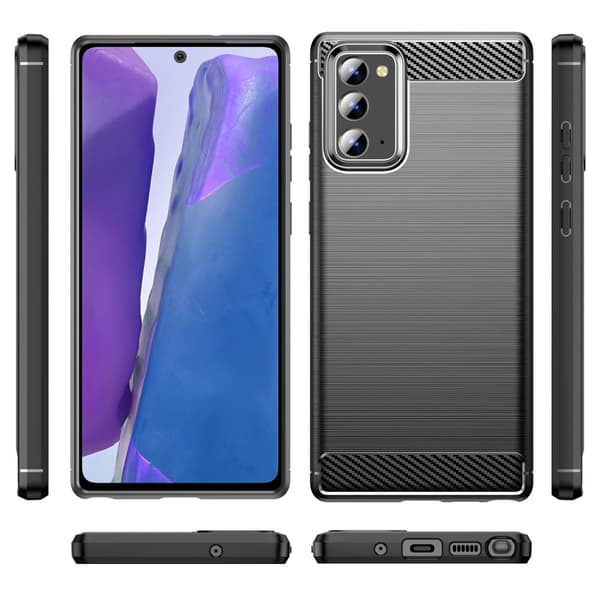 Carbon Flex Etui Samsung Galaxy Note 20 5G / Note 20 - Svart Black